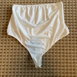 White Strapless bodysuit